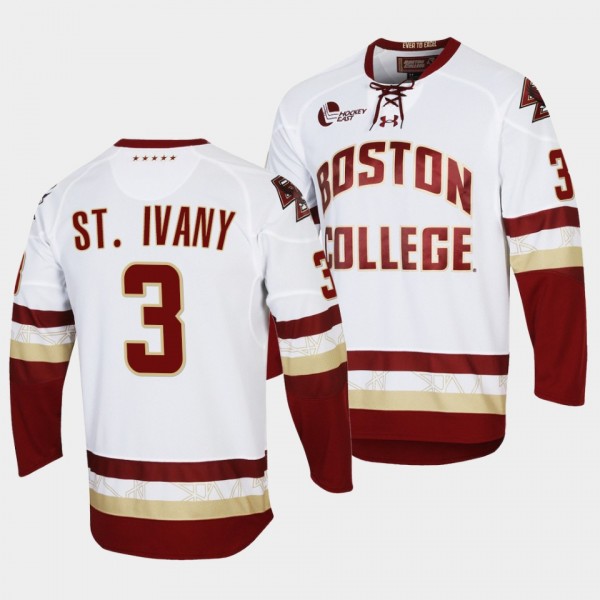 Boston College Eagles Jack St. Ivany White College Hockey 2021-22 Performance Jersey