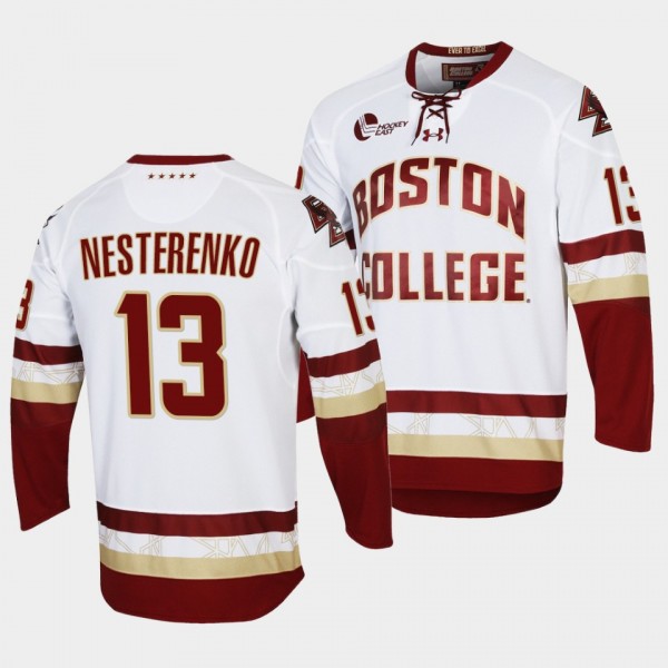 Boston College Eagles Nikita Nesterenko White College Hockey 2021-22 Performance Jersey