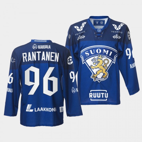 Finland Team 96 Mikko Rantanen 2021-22 Jersey Blue...