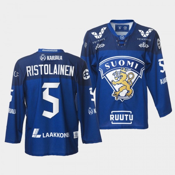 Finland Team 5 Rasmus Ristolainen 2021-22 Jersey B...