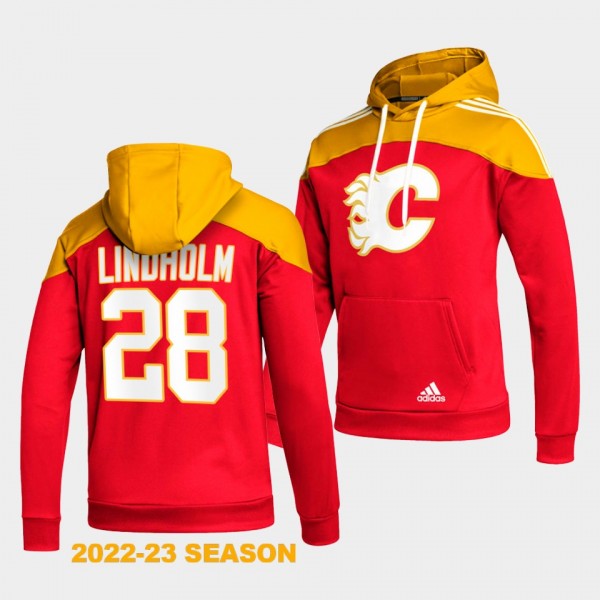 Elias Lindholm Calgary Flames Stylish Red 2022-23 AEROREADY Pullover Hoodie