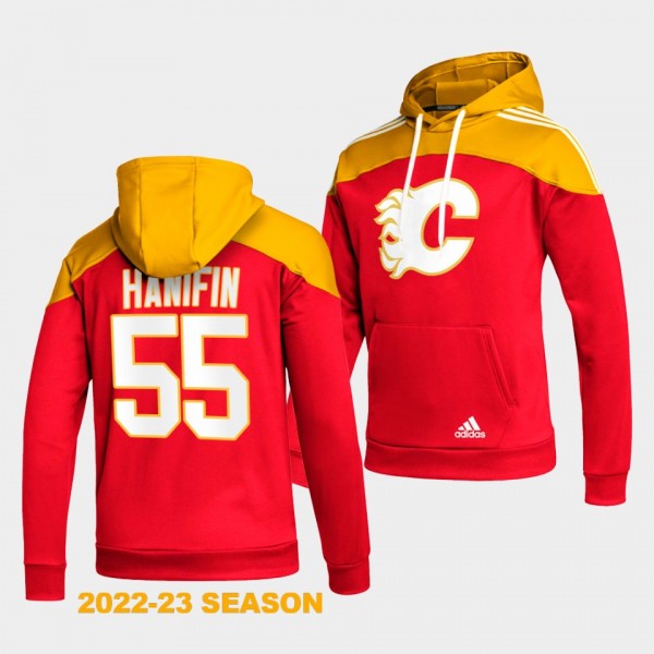 Noah Hanifin Calgary Flames Stylish Red 2022-23 AEROREADY Pullover Hoodie