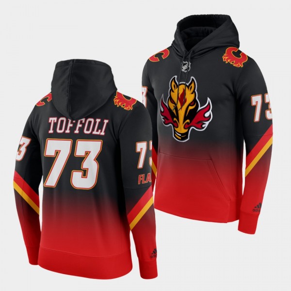 Tyler Toffoli Calgary Flames Alternate Black Red 2022-23 Color Crash Hoodie