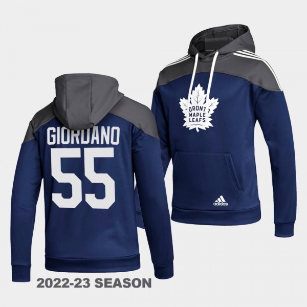 Toronto Maple Leafs Mark Giordano Stylish Blue AEROREADY Pullover 2022-23 Hoodie