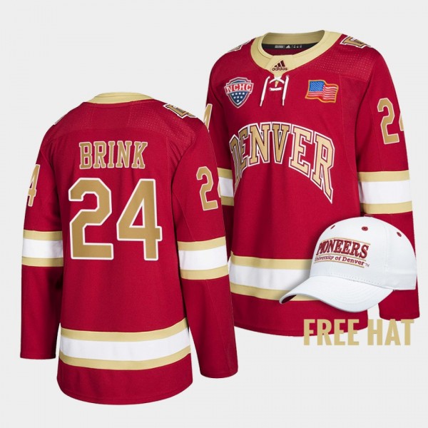 Denver Pioneers Bobby Brink Crimson College Hockey...