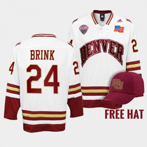 Bobby Brink Denver Pioneers 24 College Hockey Whit...