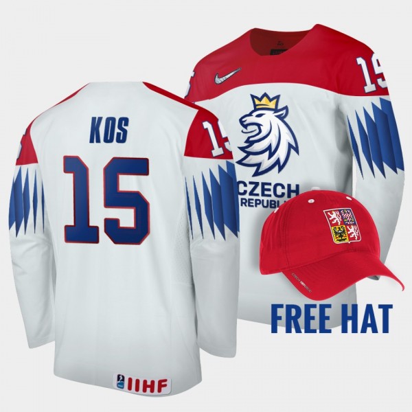 Czechia Hockey #15 Jakub Kos 2022 IIHF World Junio...