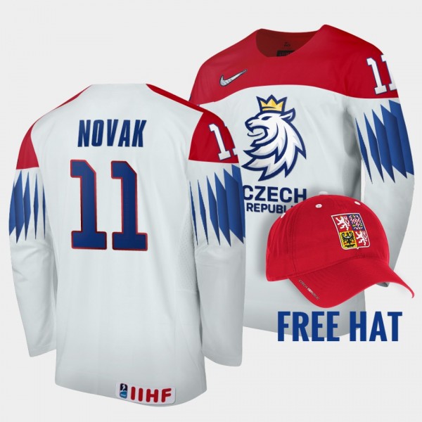 Czechia Hockey #11 Pavel Novak 2022 IIHF World Jun...