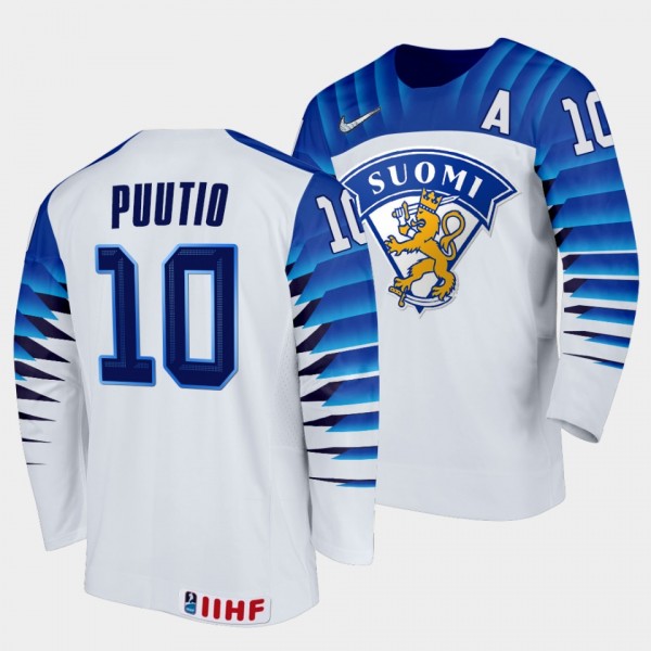 Finland Hockey #10 Kasper Puutio 2022 IIHF World J...