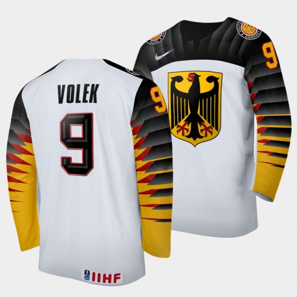 Germany Hockey #9 Justin Volek 2022 IIHF World Jun...