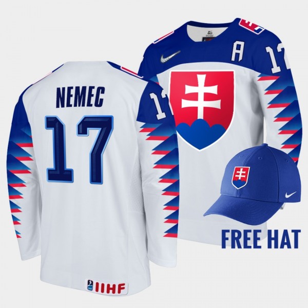 Slovakia Hockey #17 Simon Nemec 2022 IIHF World Ju...