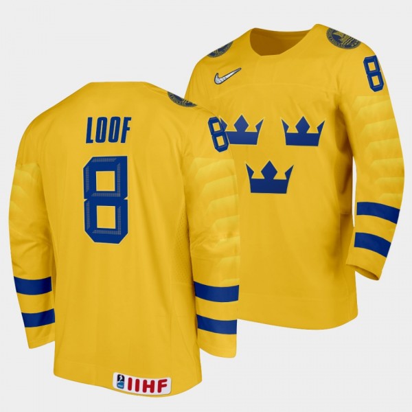 Sweden Hockey #8 Leo Loof 2022 IIHF World Junior C...