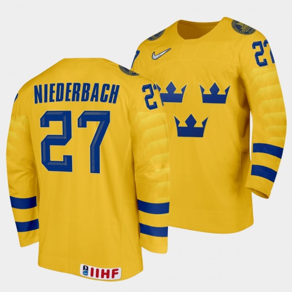 Sweden Hockey #27 Theodor Niederbach 2022 IIHF Wor...