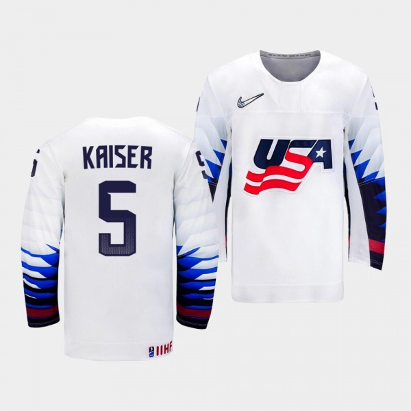 USA Hockey #5 Wyatt Kaiser 2022 IIHF World Junior ...