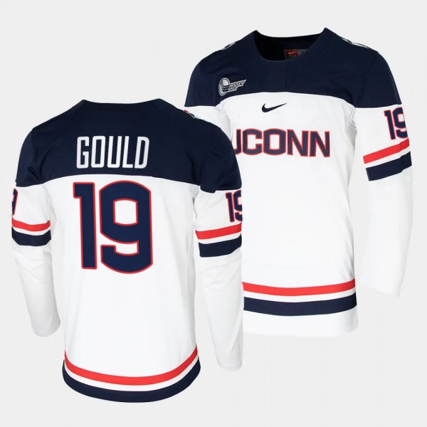 Shayne Gould UConn Huskies College Hockey White Re...