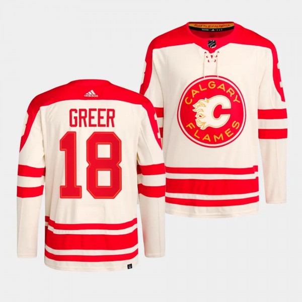 A.J. Greer Calgary Flames 2023 NHL Heritage Classi...
