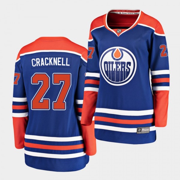 Adam Cracknell Oilers #27 Alternate 2020 Breakaway Player Women Jersey