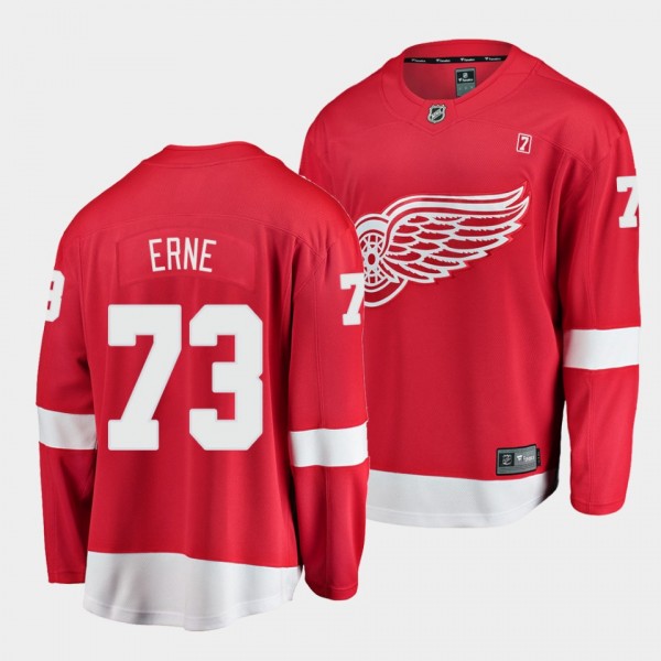 Adam Erne Detroit Red Wings 2021 Home Red Player M...
