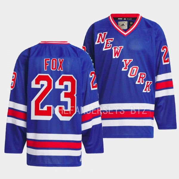 Adam Fox New York Rangers Team Classics Royal #23 ...