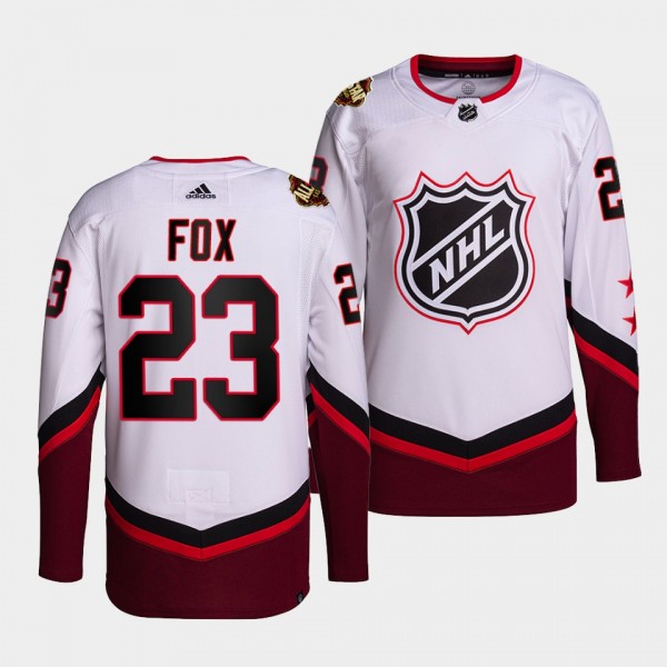 Rangers 2022 NHL All-Star Adam Fox #23 White Jerse...