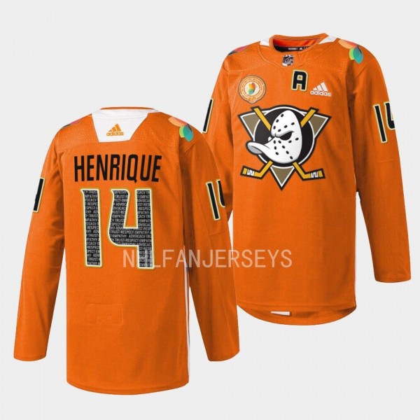 Orangewood Adam Henrique Anaheim Ducks Orange #14 ...