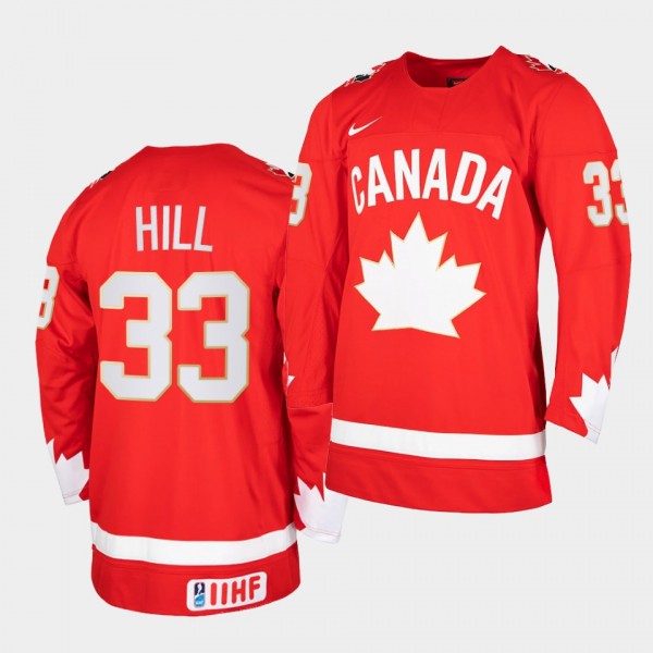 Canada Team Adin Hill 2021 IIHF World Championship...