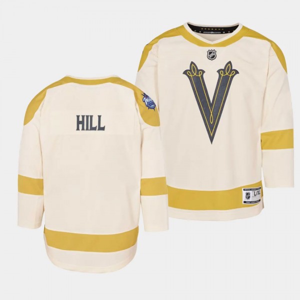 Adin Hill Vegas Golden Knights Youth Jersey 2024 NHL Winter Classic Cream Premier Player Jersey