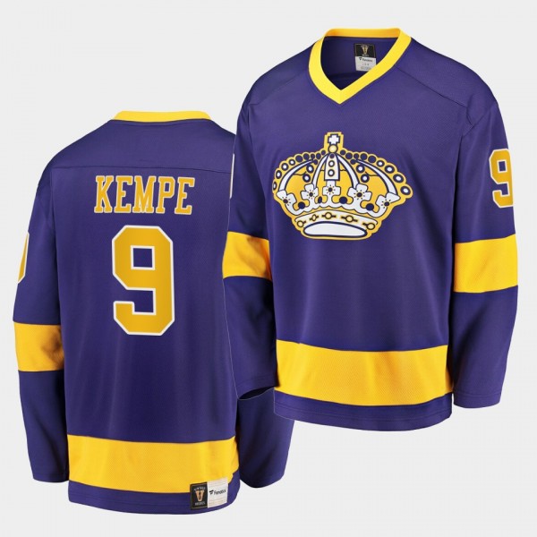Adrian Kempe #9 Los Angeles Kings Vintage Purple P...