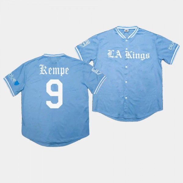 Adrian Kempe Los Angeles Kings 2023 Dodgers Night Blue Jersey #9 Baseball