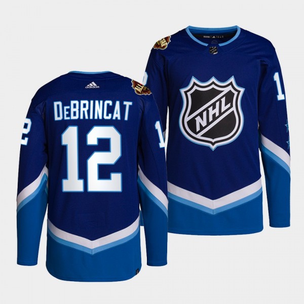 Blackhawks 2022 NHL All-Star Alex DeBrincat #12 Blue Jersey Authentic Primegreen