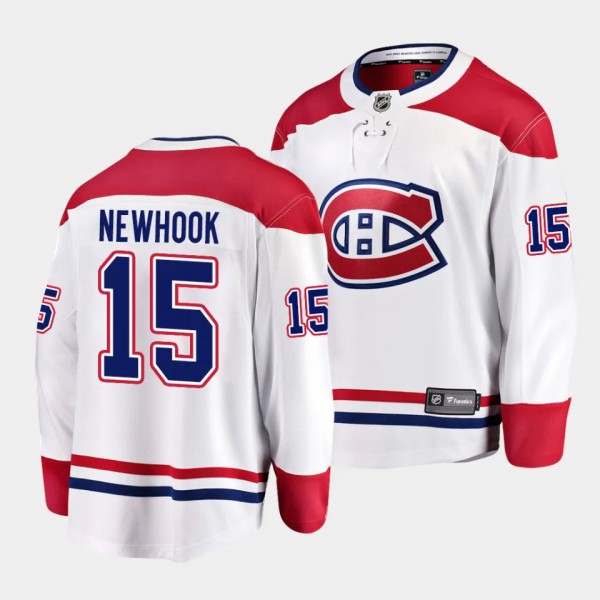 Alex Newhook Montreal Canadiens Away White #15 Breakaway Player Jersey Men's
