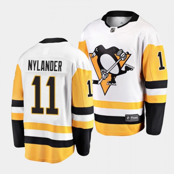 Pittsburgh Penguins Alex Nylander Away White Break...