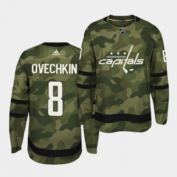 #8 Alex Ovechkin Capitals Armed Special Forces Aut...