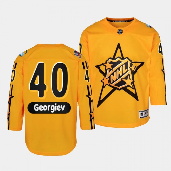 Colorado Avalanche #40 Alexandar Georgiev 2024 NHL All-Star Game Premier Yellow Youth Jersey