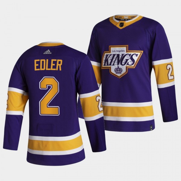 Alexander Edler #2 Kings 2021 Reverse Retro Special Edition Purple Jersey