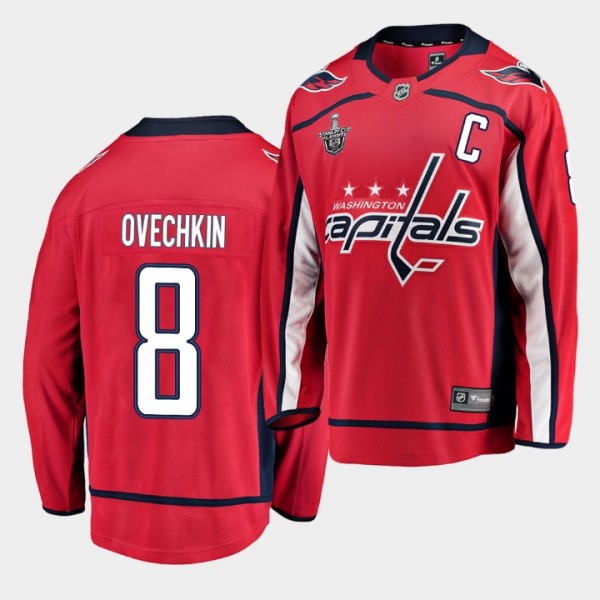 #8 Alexander Ovechkin Capitals Stanley Cup Playoffs Breakaway 2019 Jersey Men's