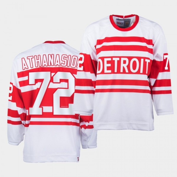 Andreas Athanasiou #72 Detroit Red Wings Retro Vintage White Jersey