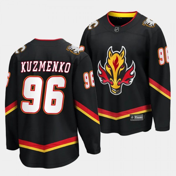 Andrei Kuzmenko Calgary Flames Alternate Black #96 Breakaway Player Jersey Men's