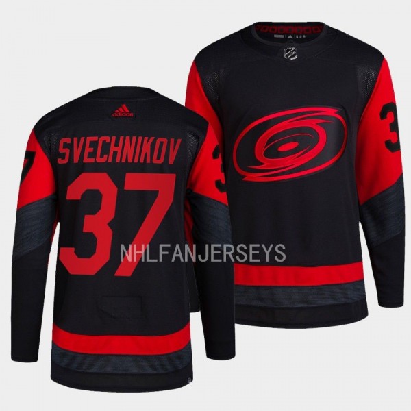 Andrei Svechnikov Carolina Hurricanes 2023 NHL Stadium Series Black #37 Primegreen Authentic Jersey Men's