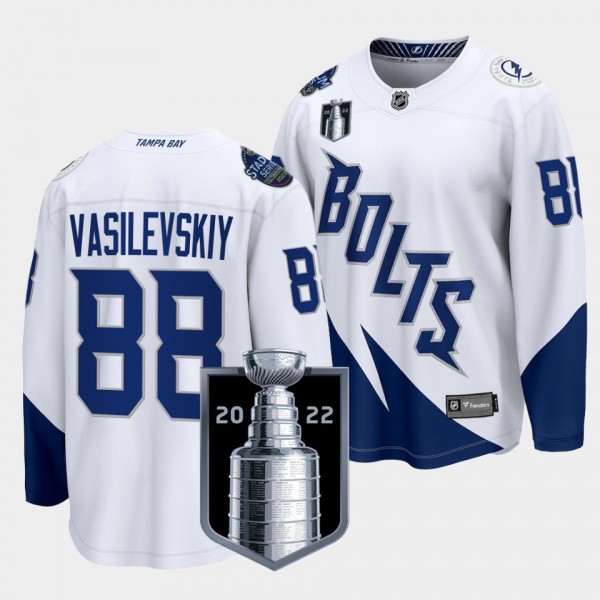 Andrei Vasilevskiy Tampa Bay Lightning 2022 Stanley Cup Final White #88 Jersey Stadium Series