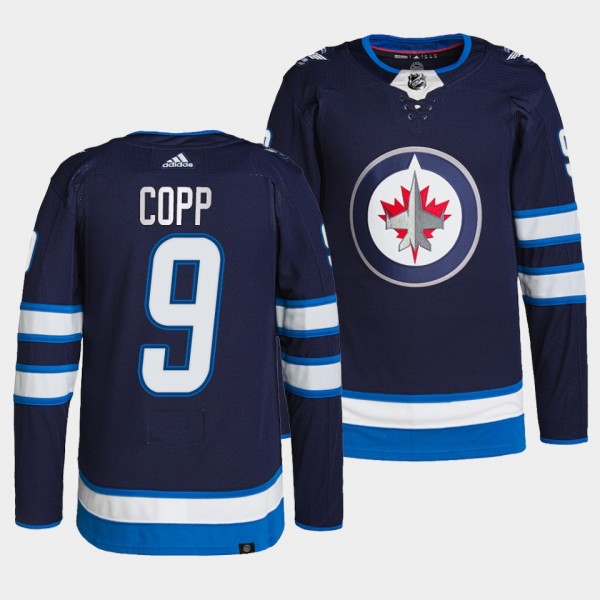 Andrew Copp Jets Authentic Pro Navy Jersey #9 Home