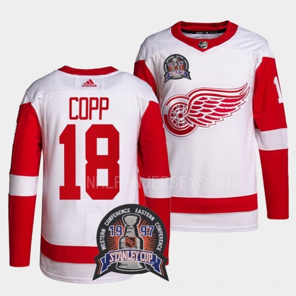 Detroit Red Wings 25th Anniversary Andrew Copp #18 Red Authentic Pro Jersey Men's