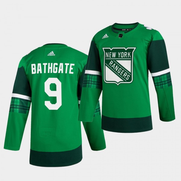 Andy Bathgate Rangers 2020 St. Patrick's Day Green Authentic Player Jersey