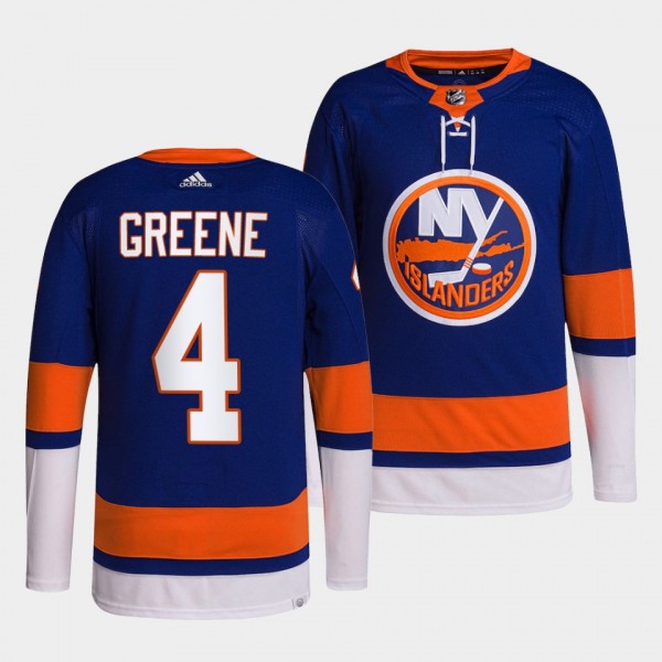 New York Islanders 2022 Home Andy Greene #4 Royal Jersey Primegreen Authentic Pro