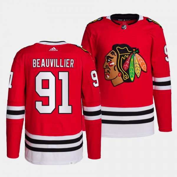 Anthony Beauvillier Chicago Blackhawks Home Red #9...