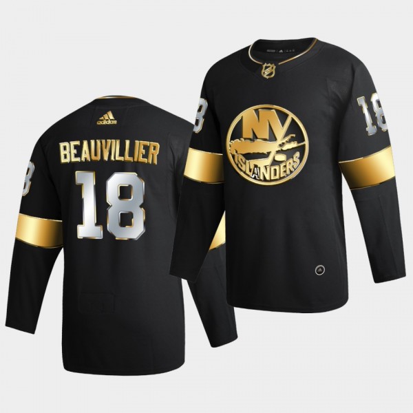 New York Islanders anthony beauvillier 2020-21 Golden Edition Limited Authentic Black Jersey