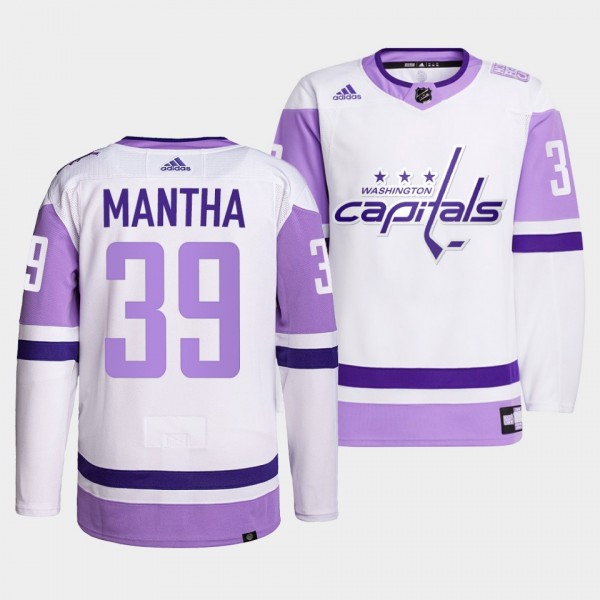 Washington Capitals Anthony Mantha 2021 HockeyFightsCancer Jersey #39 White Primegreen