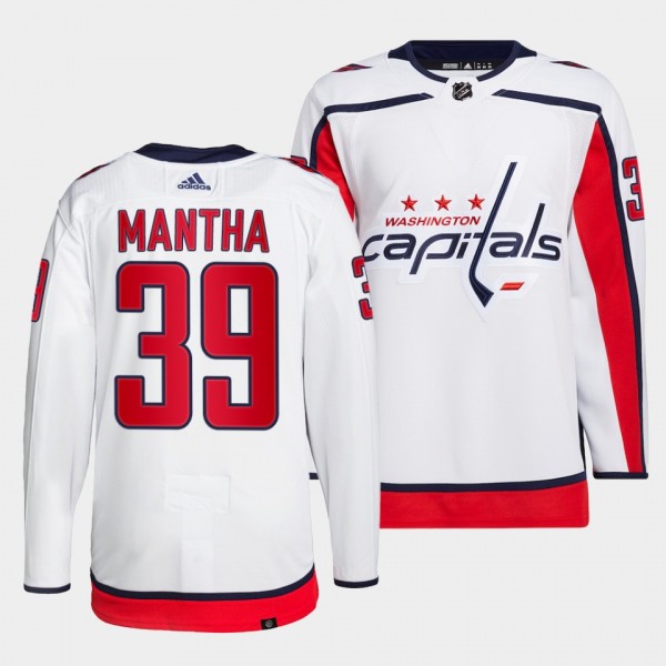 Anthony Mantha #39 Capitals Away White Jersey 2021...
