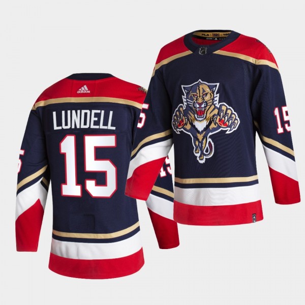 Florida Panthers 2021 Reverse Retro Anton Lundell Navy Special Edition Jersey