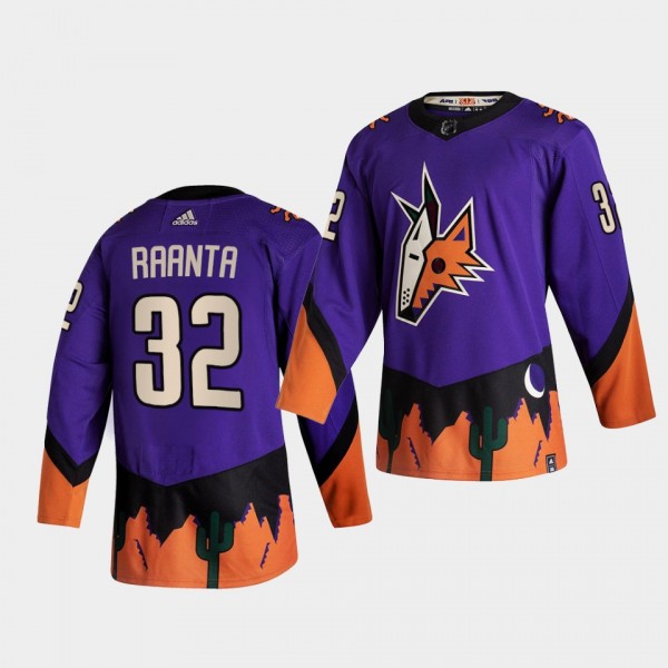 Arizona Coyotes 2021 Reverse Retro Antti Raanta Purple Authentic Jersey